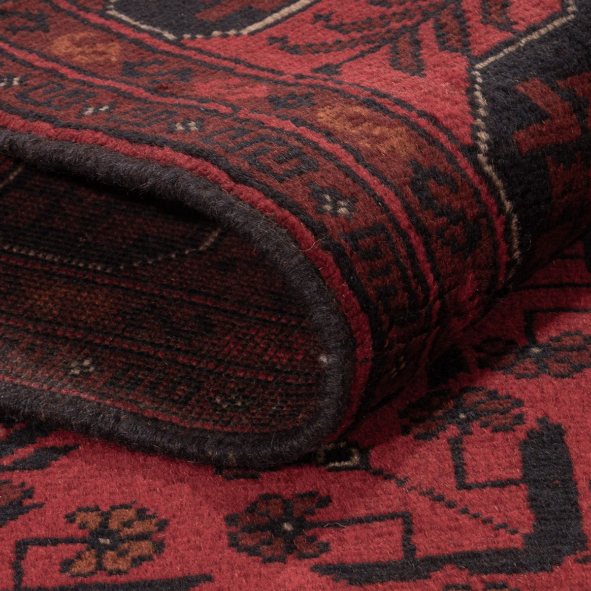 Afghan Rug - Kunduz - 189 x 129 cm - dark red