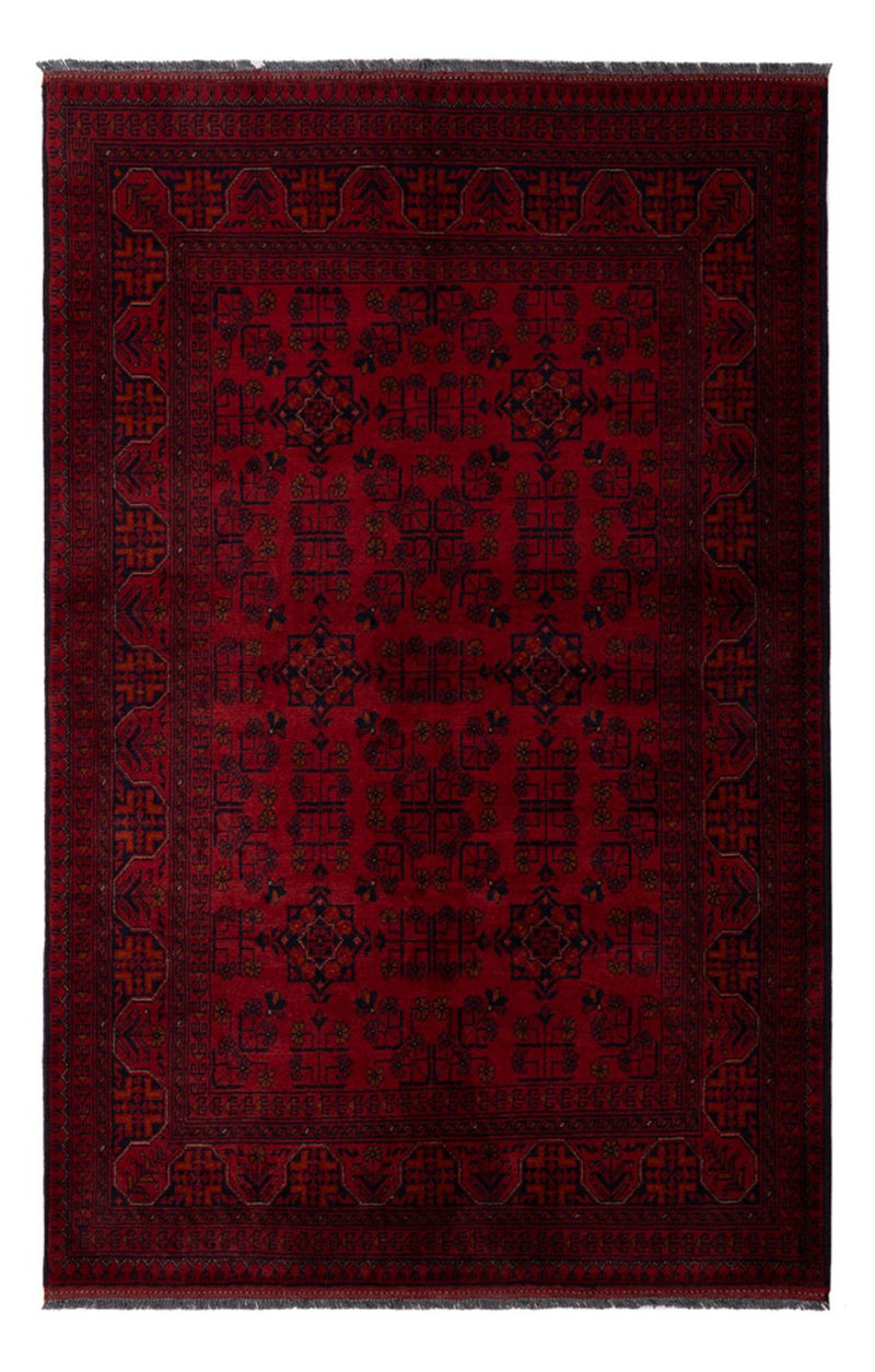Afghan Rug - Kunduz - 198 x 129 cm - dark red