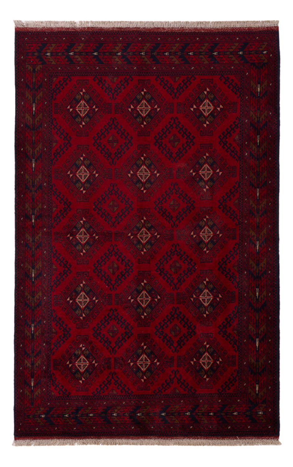 Afghan Rug - Kunduz - 196 x 129 cm - dark red