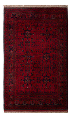 Afghan Rug - Kunduz - 201 x 130 cm - dark red