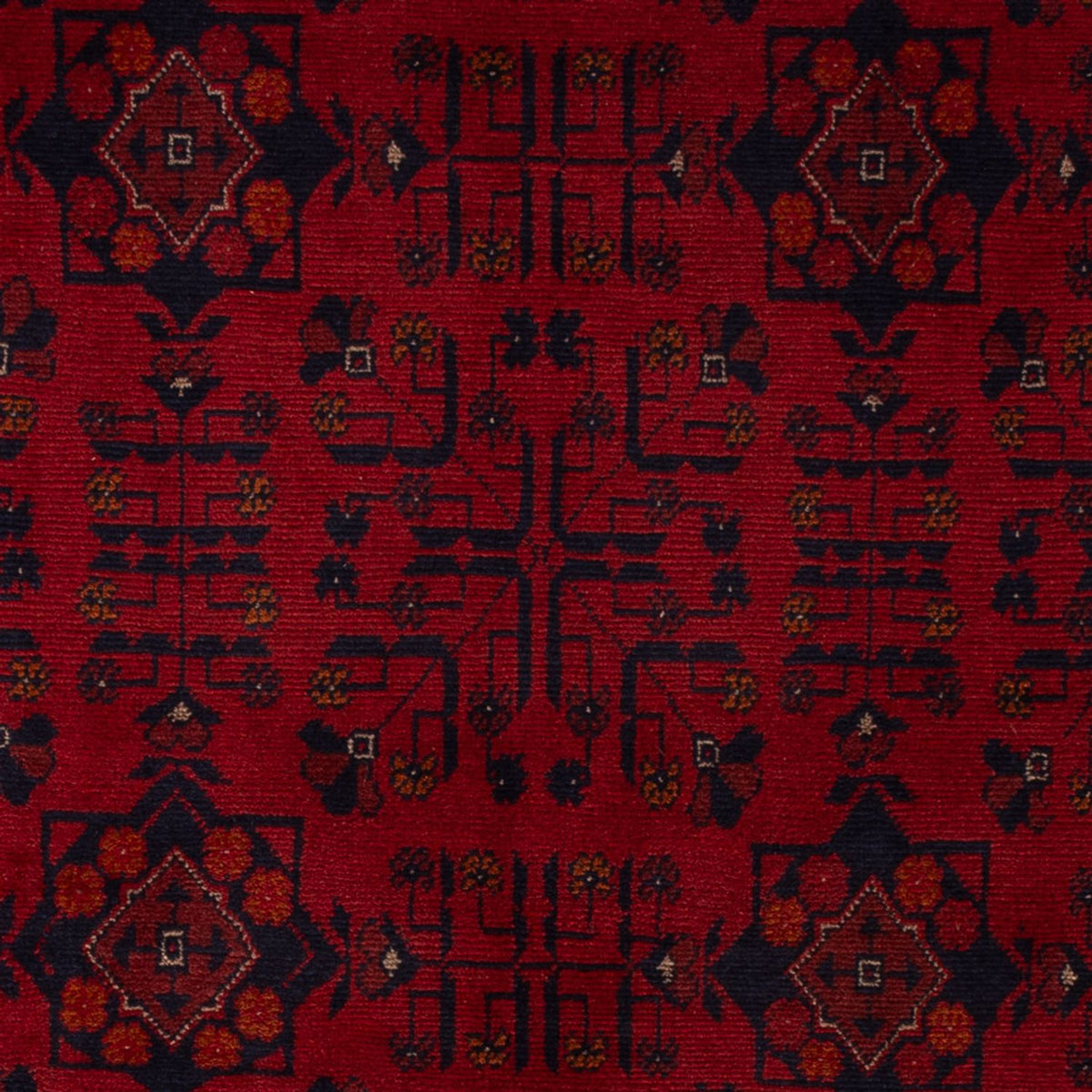 Afghan Rug - Kunduz - 201 x 130 cm - dark red