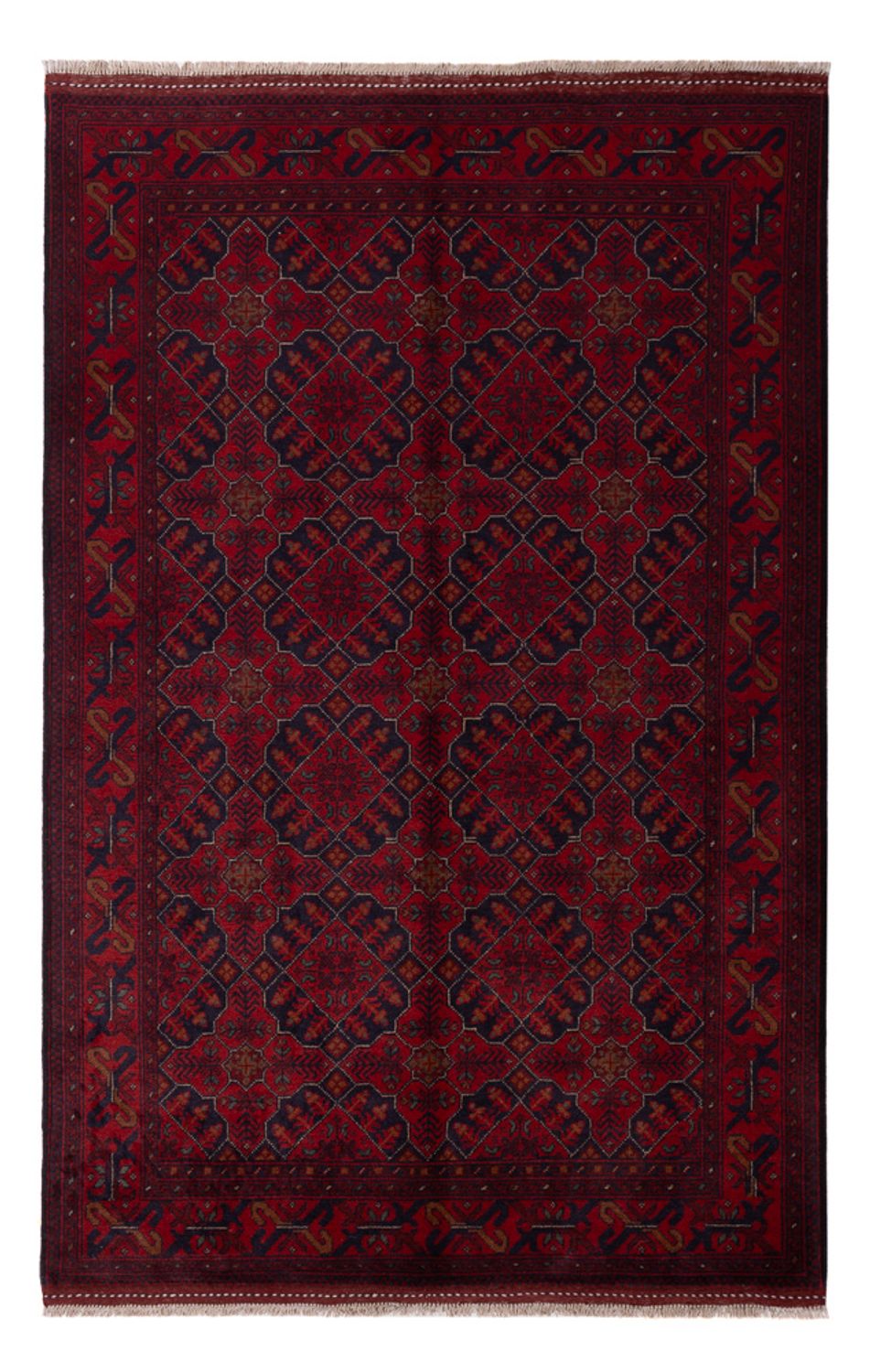 Afghan Rug - Kunduz - 196 x 123 cm - dark red