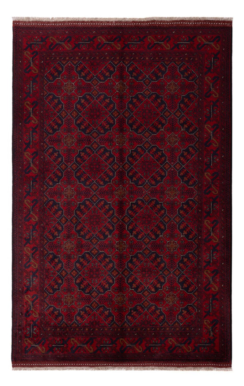 Afghan Rug - Kunduz - 196 x 123 cm - dark red