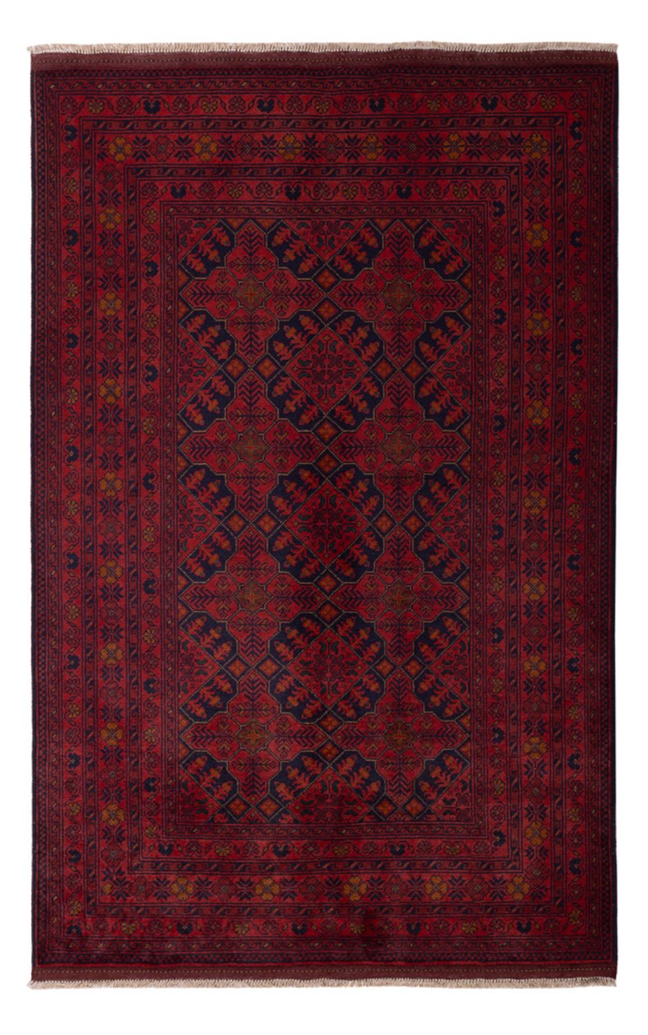 Afghan Rug - Kunduz - 193 x 124 cm - dark red
