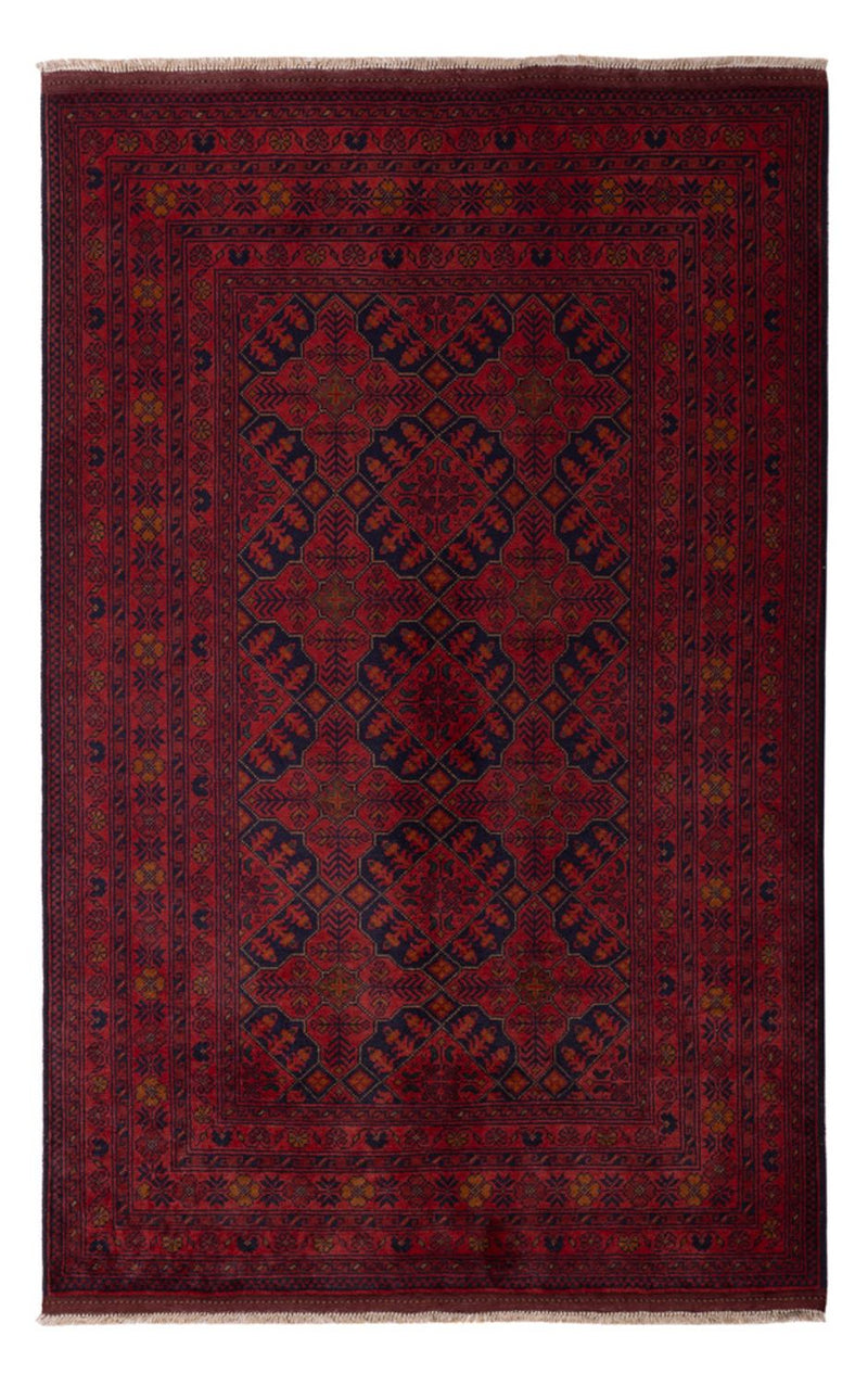 Afghan Rug - Kunduz - 193 x 124 cm - dark red