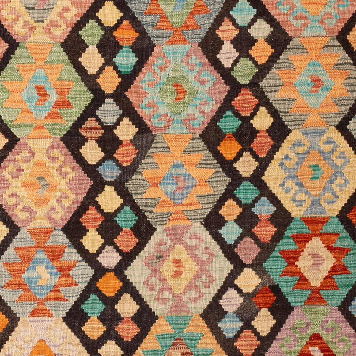 Kelim Rug - Splash - 300 x 197 cm - multicolored