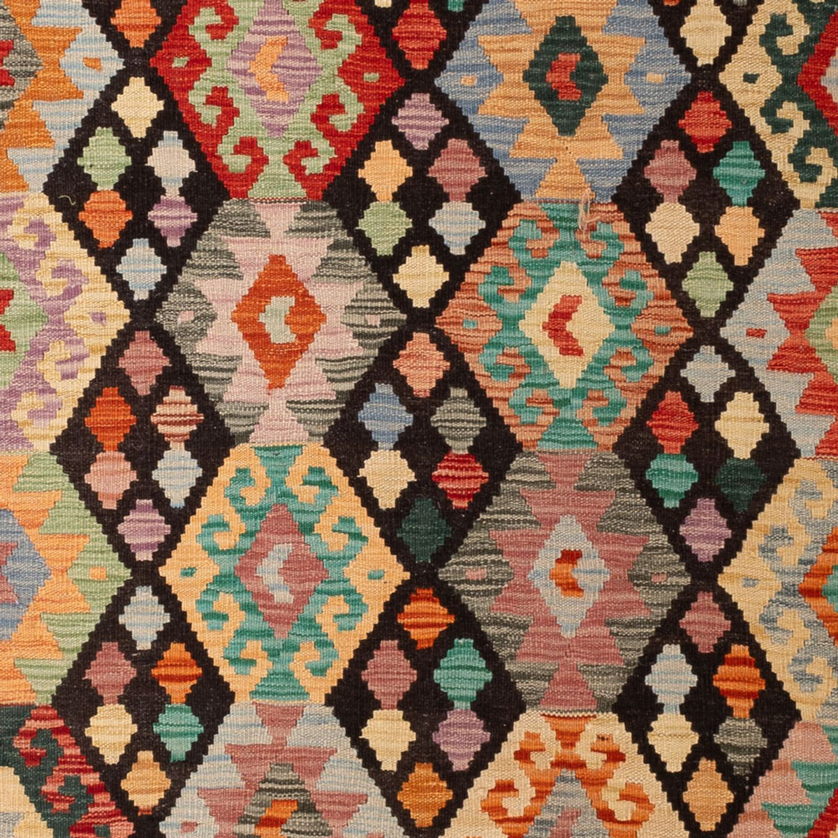 Kelim Rug - Splash - 298 x 201 cm - multicolored