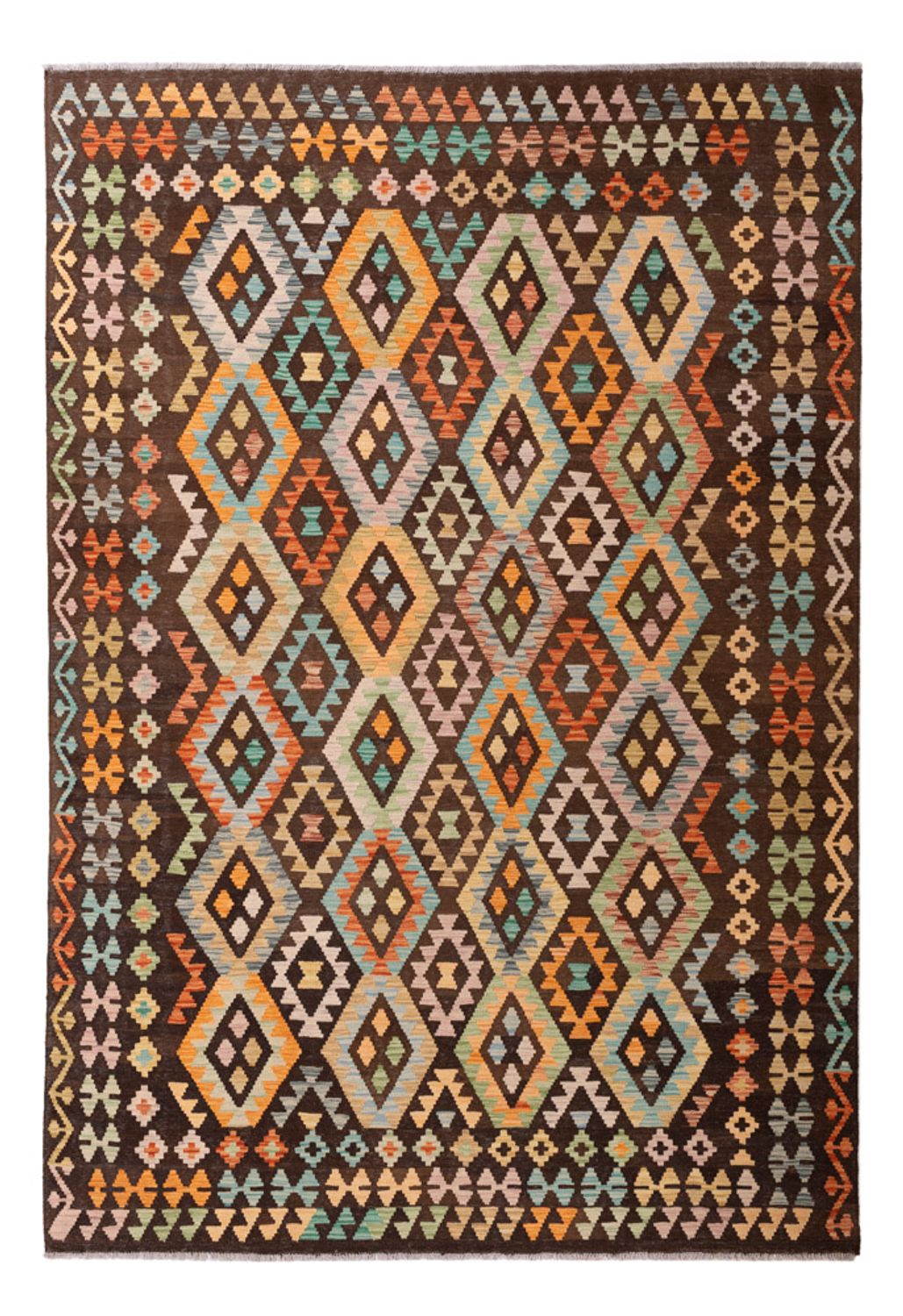Kelim Rug - Splash - 299 x 206 cm - multicolored