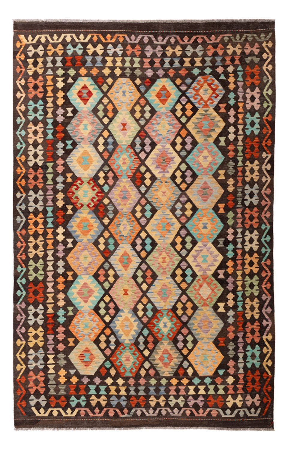 Kelim Rug - Splash - 307 x 199 cm - multicolored