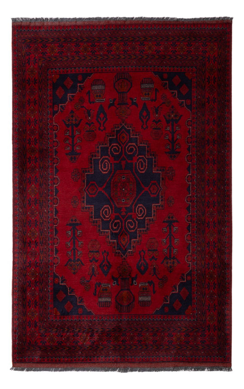 Afghan Rug - Kunduz - 190 x 121 cm - dark red