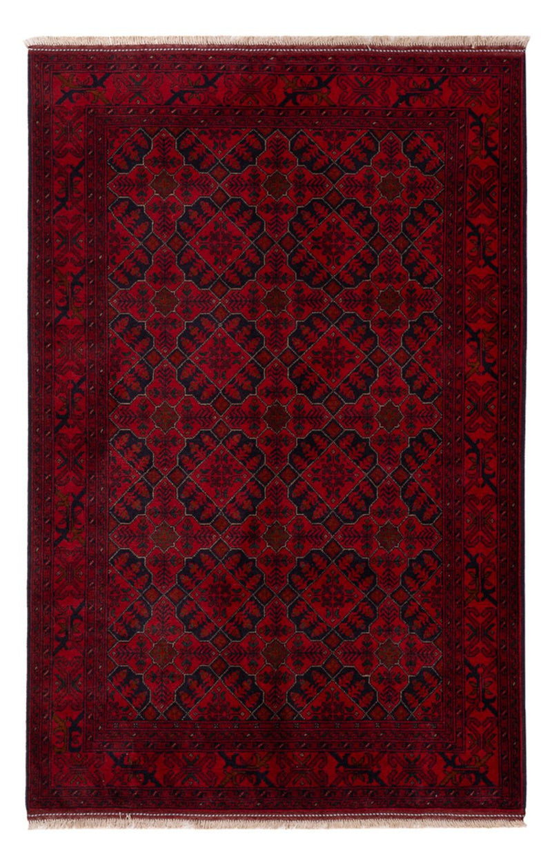Afghan Rug - Kunduz - 195 x 123 cm - dark red