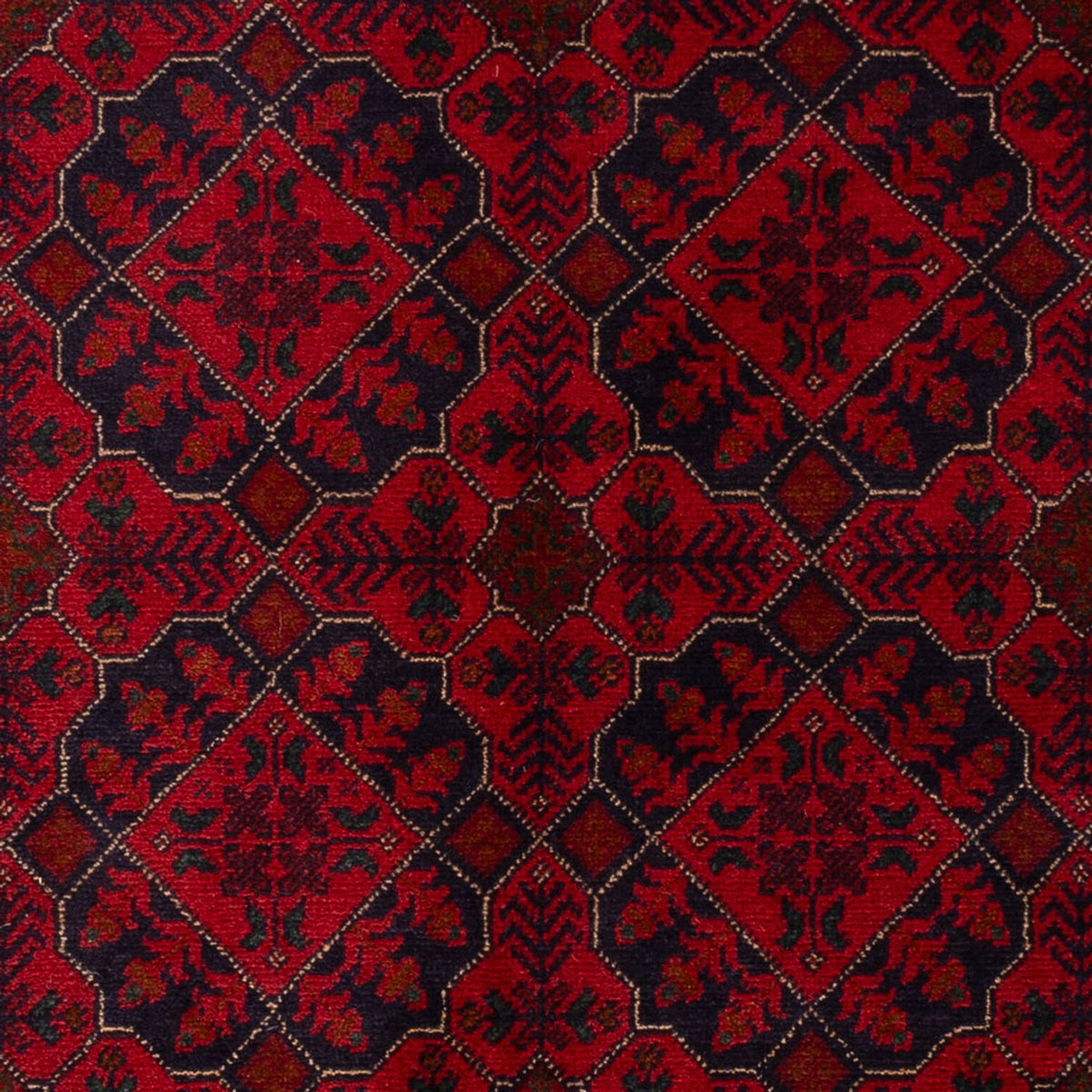 Afghan Rug - Kunduz - 195 x 123 cm - dark red