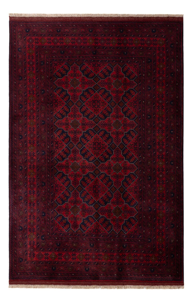 Afghan Rug - Kunduz - 193 x 125 cm - dark red