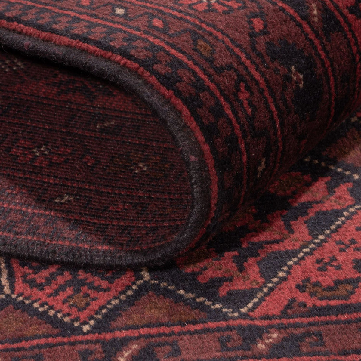 Afghan Rug - Kunduz - 193 x 125 cm - dark red