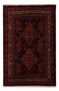 Belutsch Rug - 183 x 123 cm - dark red
