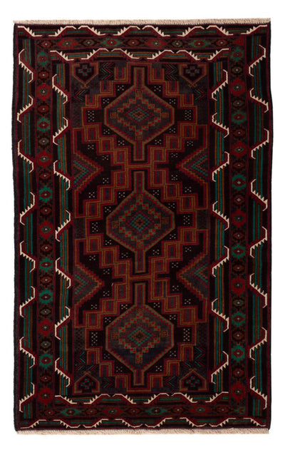 Belutsch Rug 114x183cm - Oriental Rug - dark red
