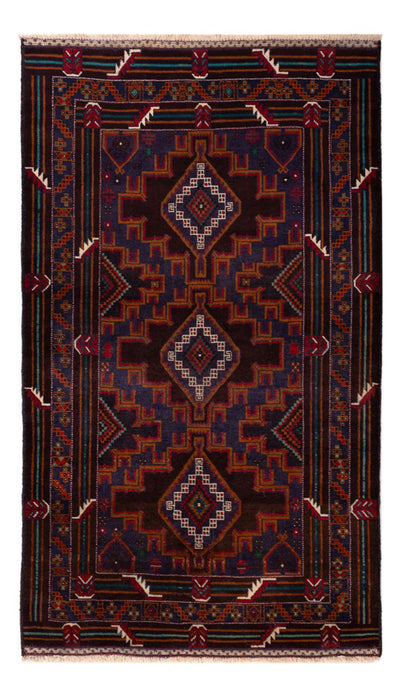 Belutsch Rug 119x208cm - Oriental Rug - dark red