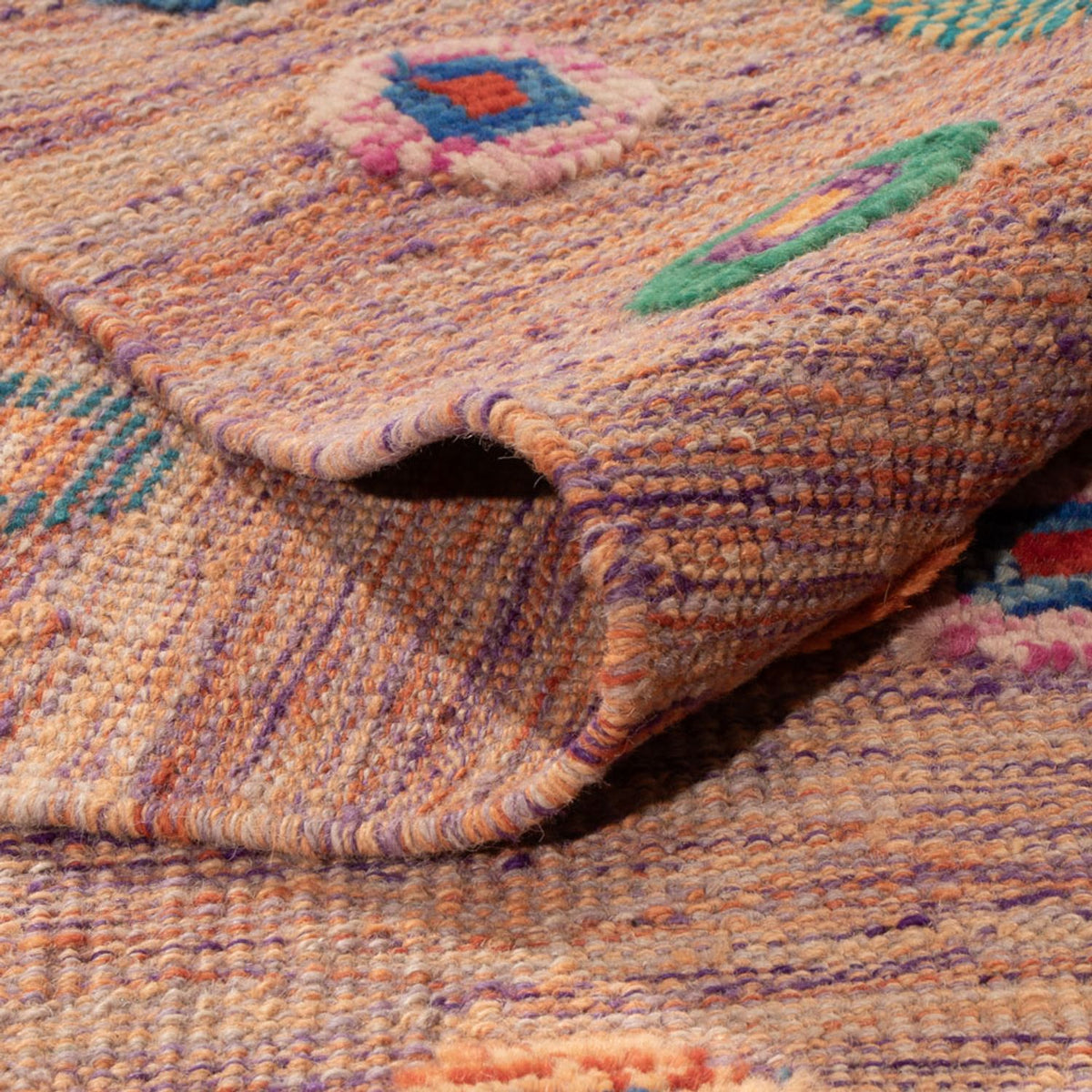 Kelim Rug - Splash - 298 x 215 cm - rose