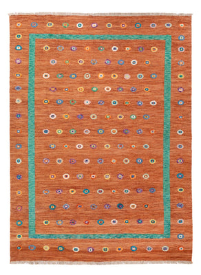 Kelim Rug - Splash - 290 x 207 cm - orange