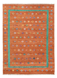 Kelim Rug - Splash - 290 x 207 cm - orange