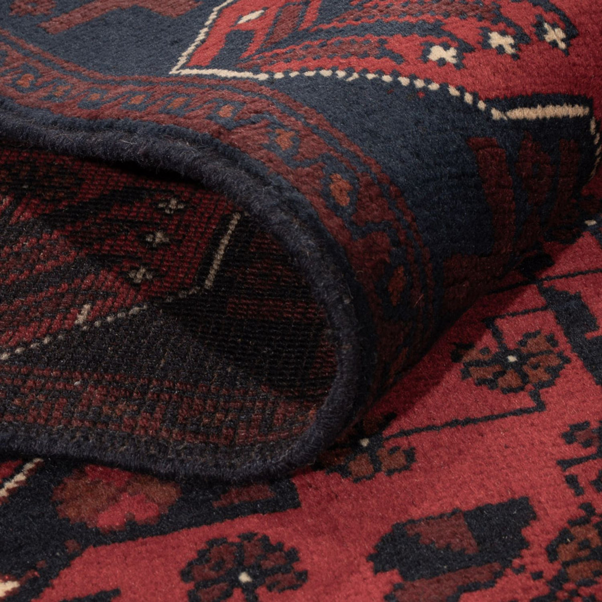 Afghan Rug - Kunduz - 194 x 126 cm - dark red