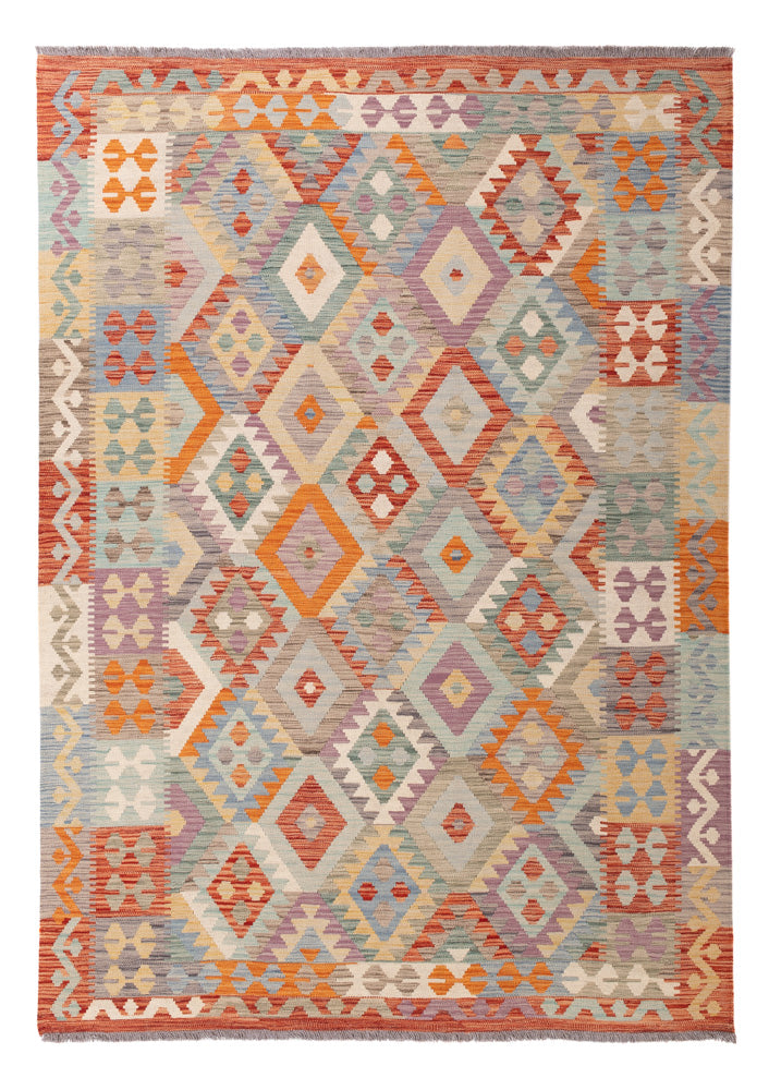 Kelim Rug - Splash - 251 x 177 cm - colorful