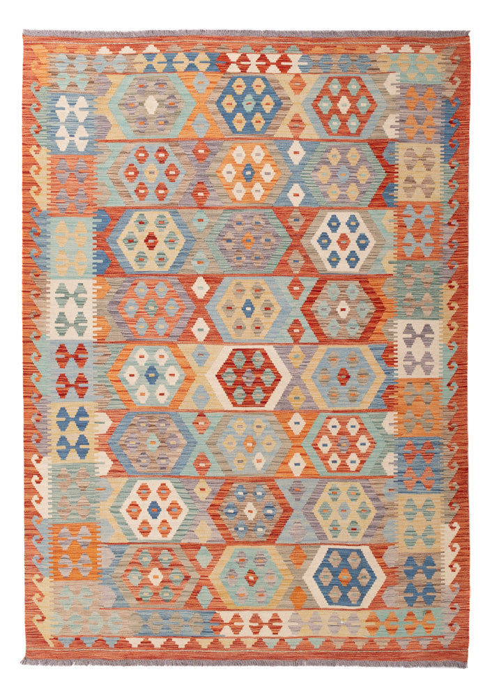 Kelim Rug - Splash - 248 x 176 cm - colorful