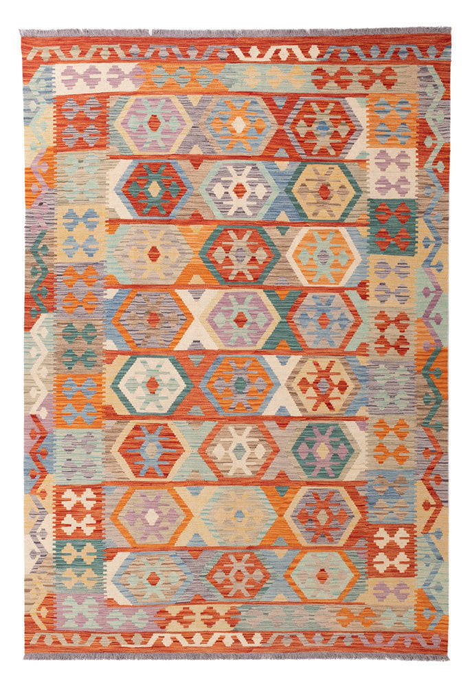 Kelim Rug - Splash - 246 x 168 cm - colorful