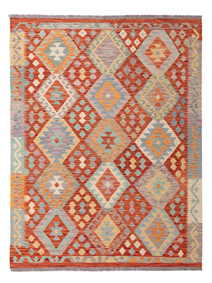 Kelim Rug - Splash - 198 x 148 cm - colorful