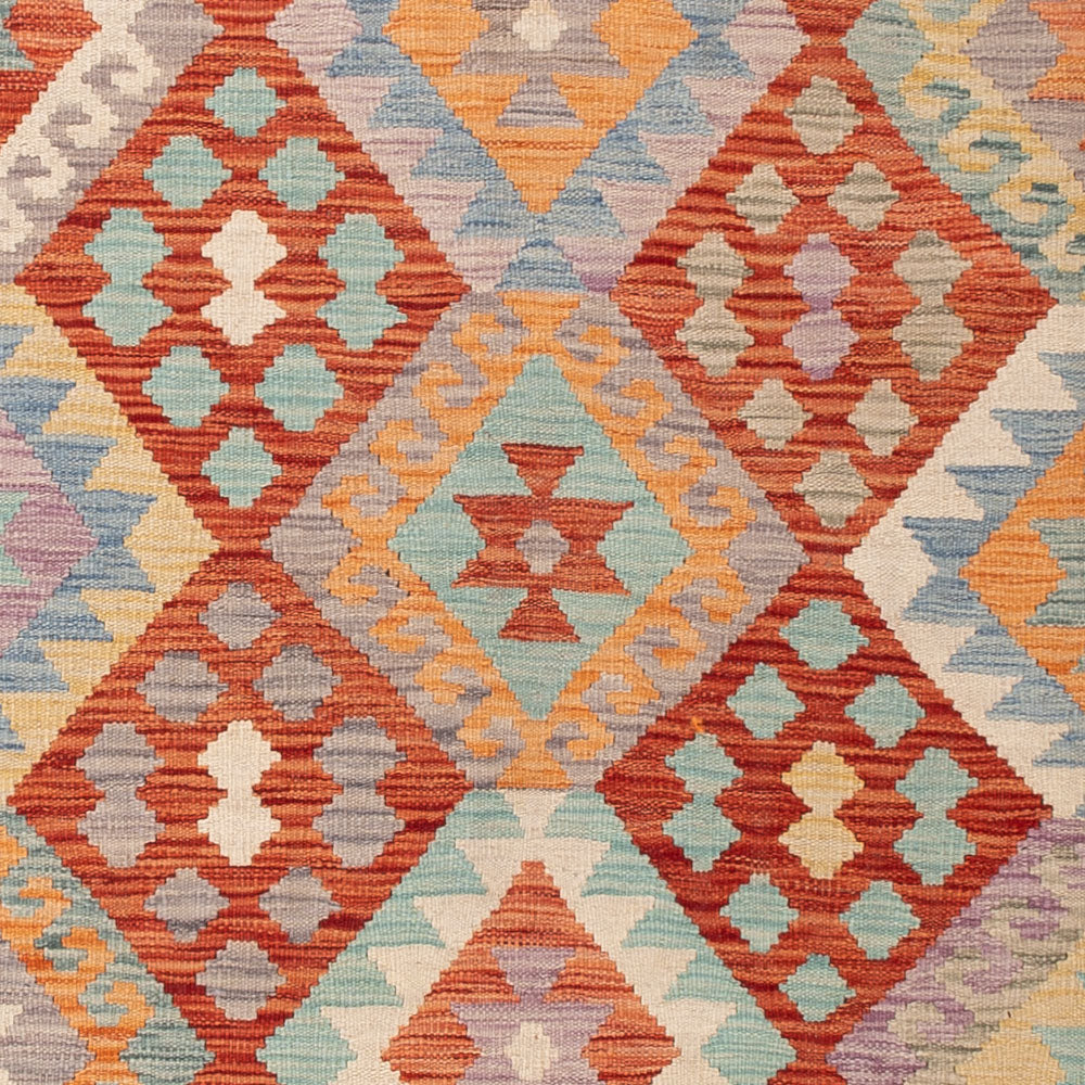 Kelim Rug - Splash - 198 x 148 cm - colorful