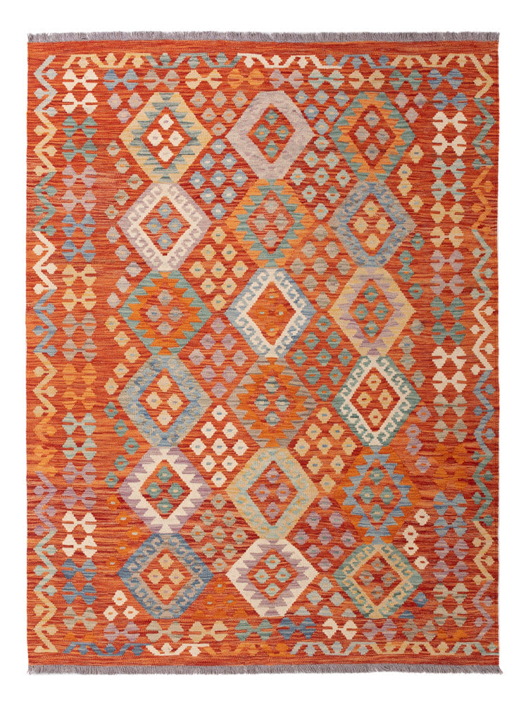 Kelim Rug - Splash - 203 x 155 cm - colorful