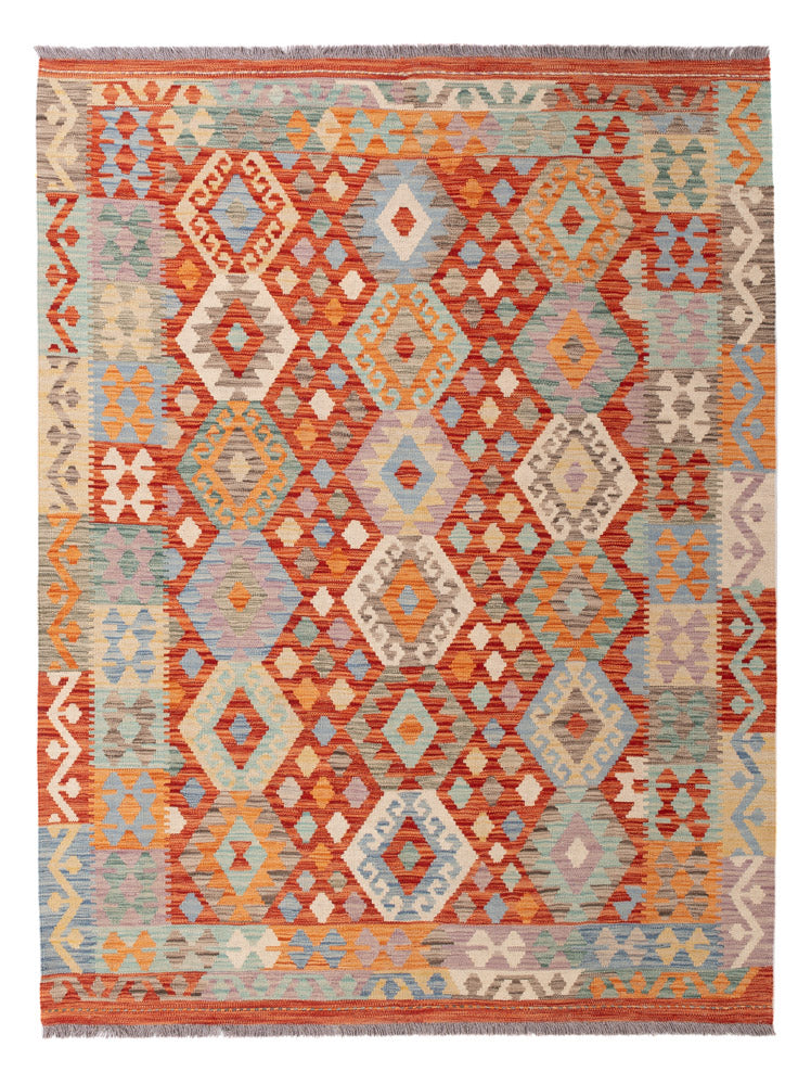 Kelim Rug - Splash - 201 x 153 cm - colorful