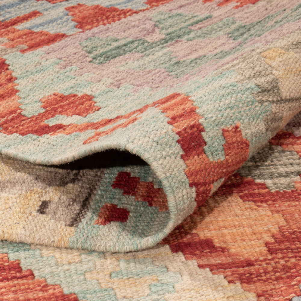 Kelim Rug - Splash - 201 x 153 cm - colorful