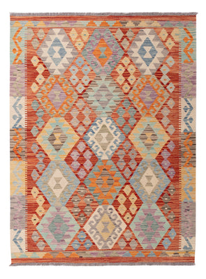 Kelim Rug - Splash - 194 x 147 cm - colorful