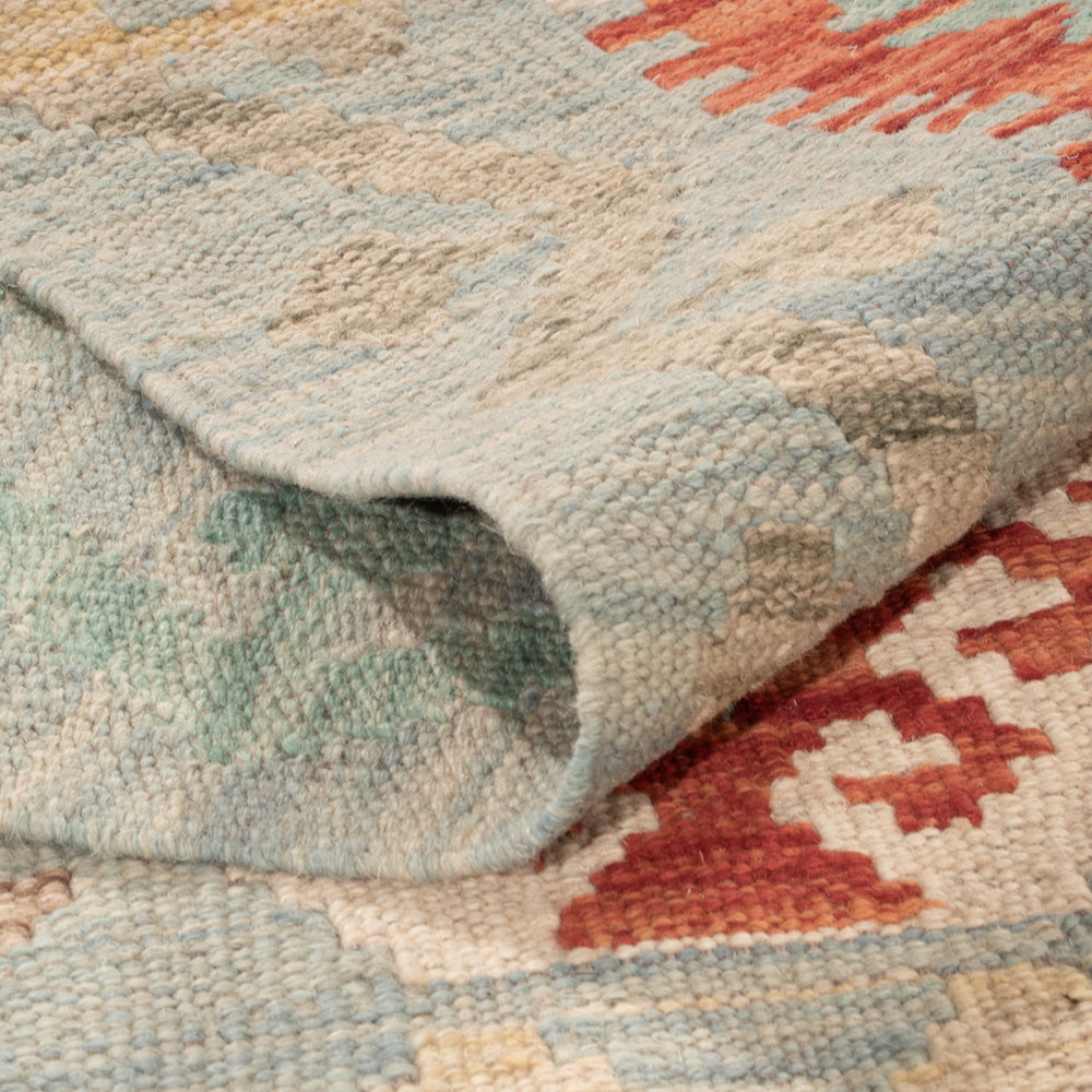 Kelim Rug - Splash - 198 x 152 cm - colorful