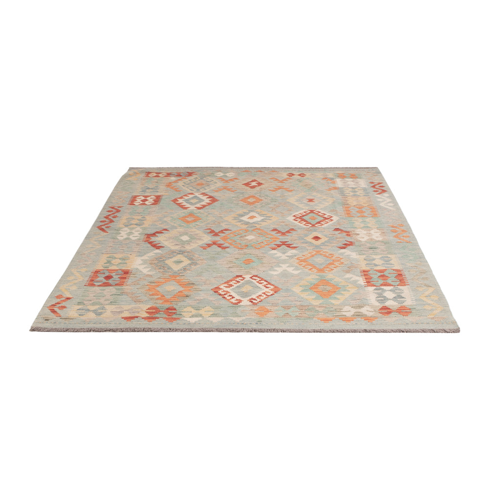 Kelim Rug - Splash - 198 x 152 cm - colorful