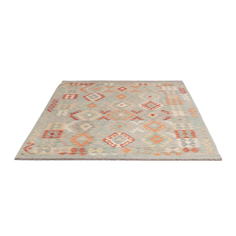 Kelim Rug - Splash - 198 x 152 cm - colorful