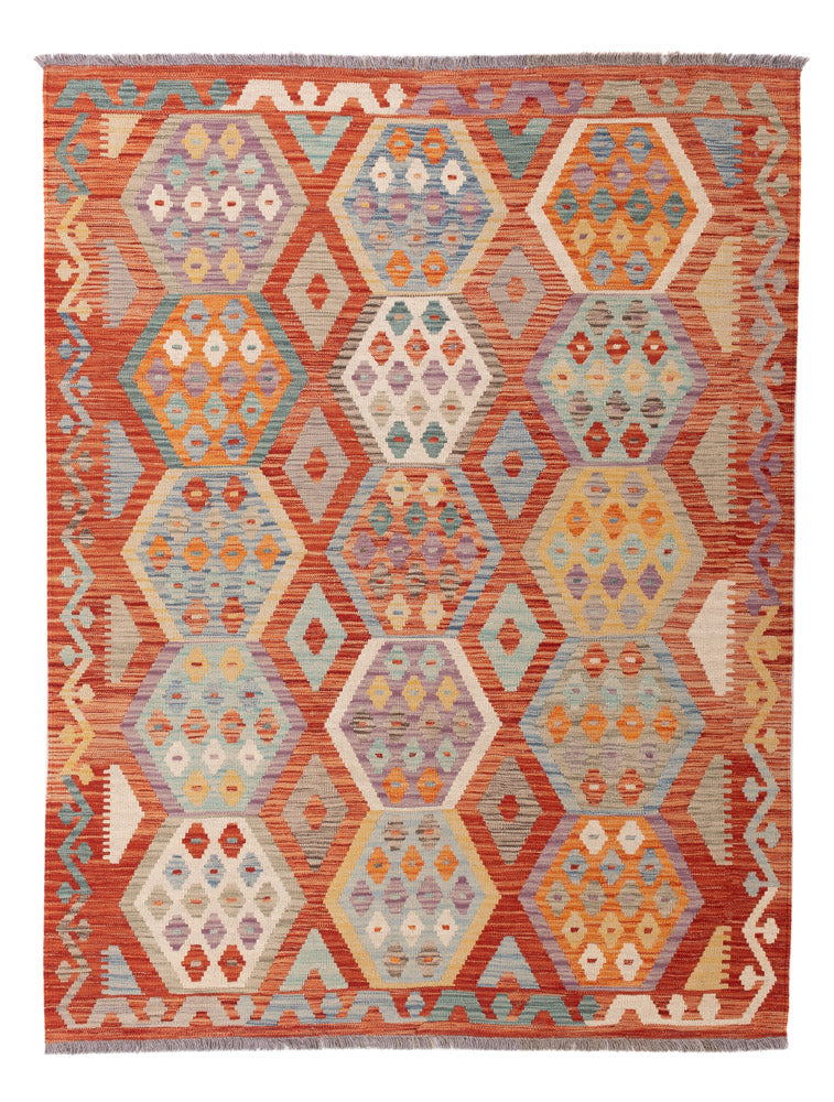 Kelim Rug - Splash - 192 x 150 cm - colorful