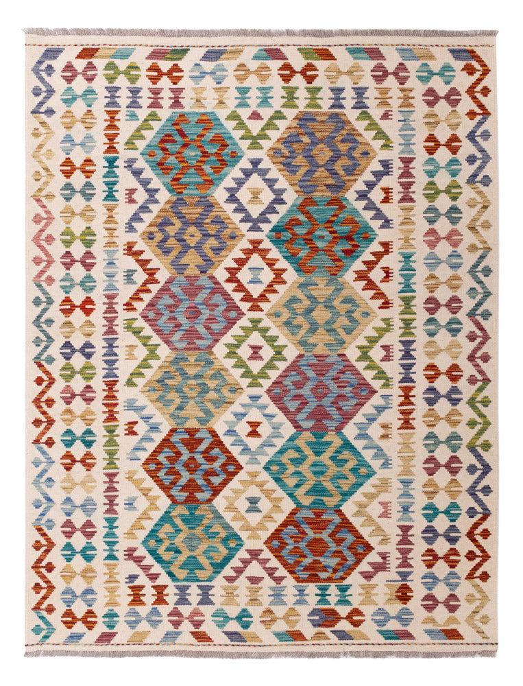 Kelim Rug - Splash - 195 x 157 cm - colorful