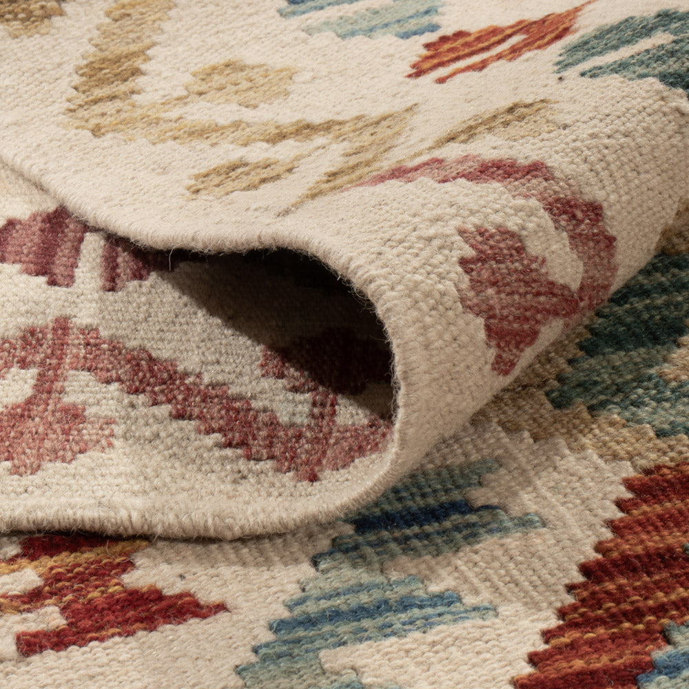 Kelim Rug - Splash - 195 x 157 cm - colorful