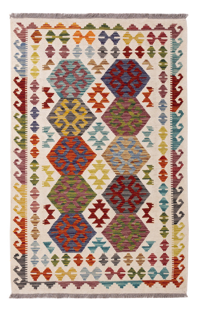 Kelim Rug - Splash - 155 x 97 cm - colorful