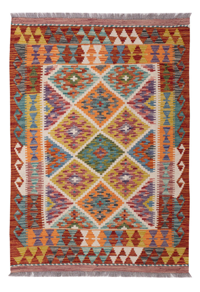 Kelim Rug - Splash - 141 x 100 cm - colorful