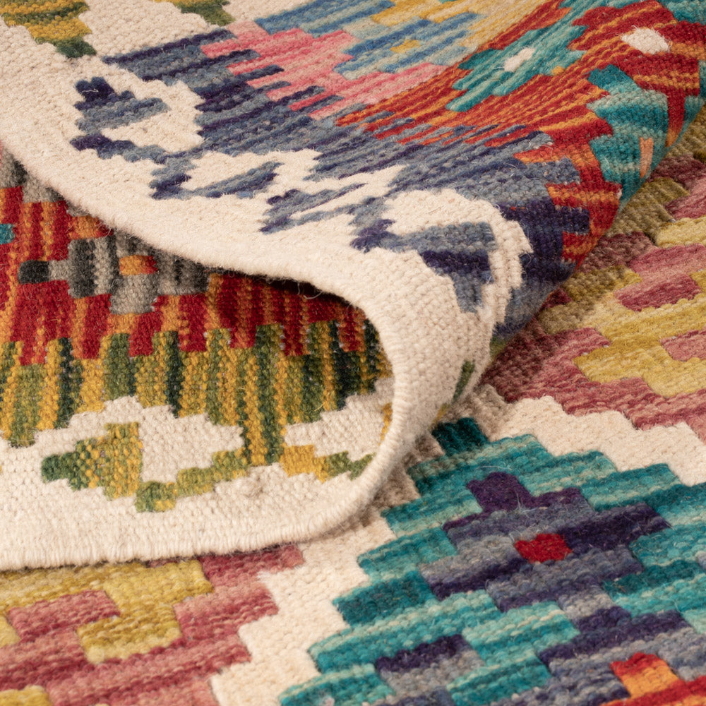 Kelim Rug - Splash - 147 x 102 cm - colorful