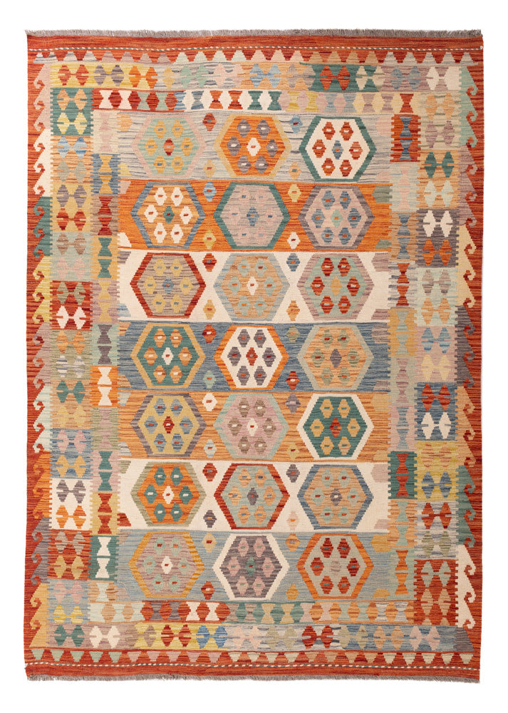 Kelim Rug - Splash - 249 x 178 cm - colorful