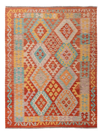 Kelim Rug - Splash - 198 x 151 cm - colorful