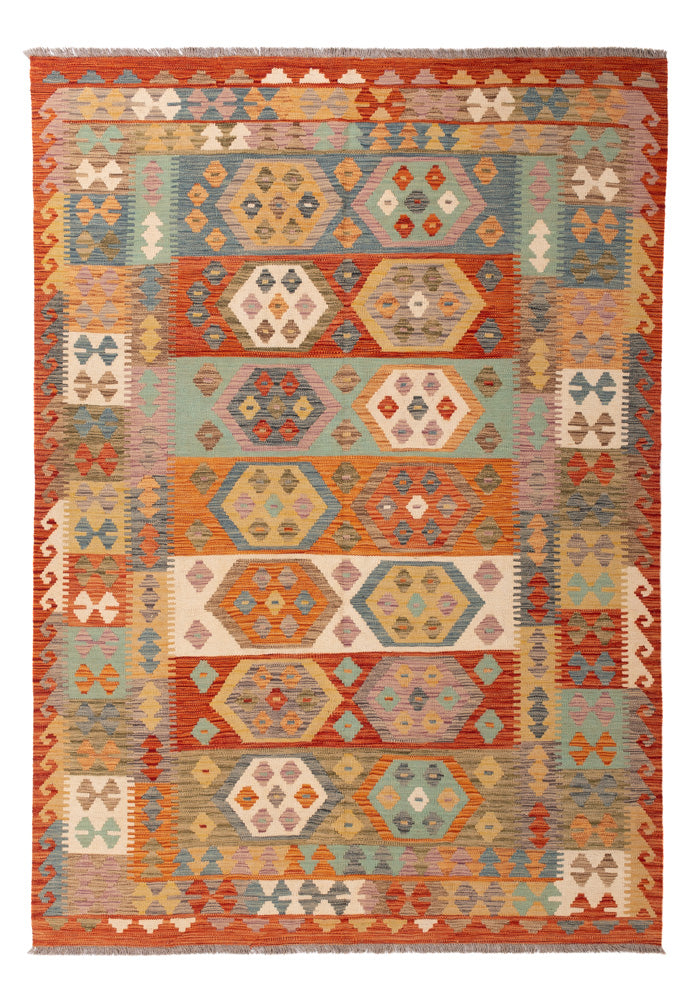 Kelim Rug - Splash - 249 x 172 cm - colorful