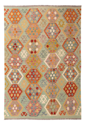 Kelim Rug - Splash - 248 x 170 cm - colorful