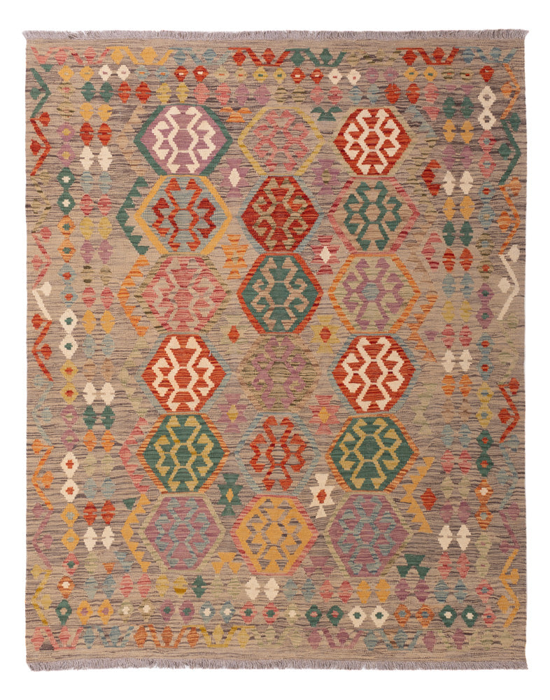 Kelim Rug - Splash - 203 x 161 cm - colorful