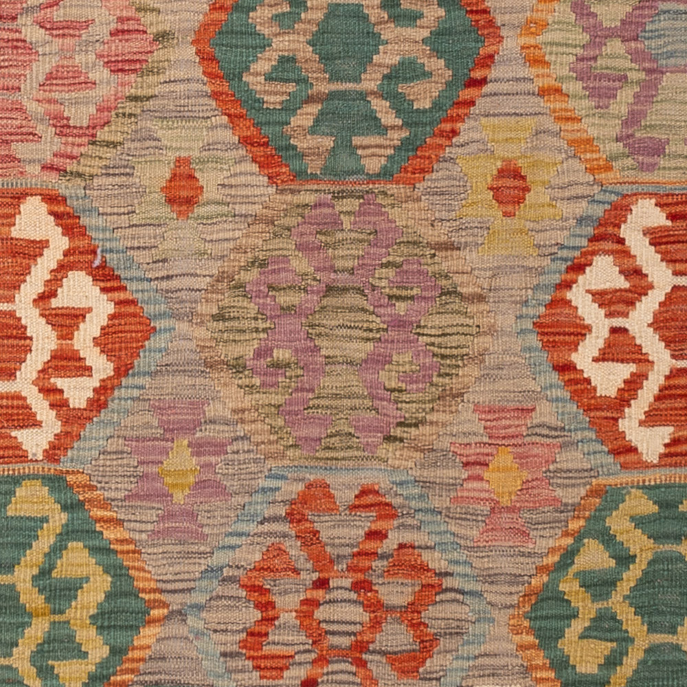 Kelim Rug - Splash - 203 x 161 cm - colorful