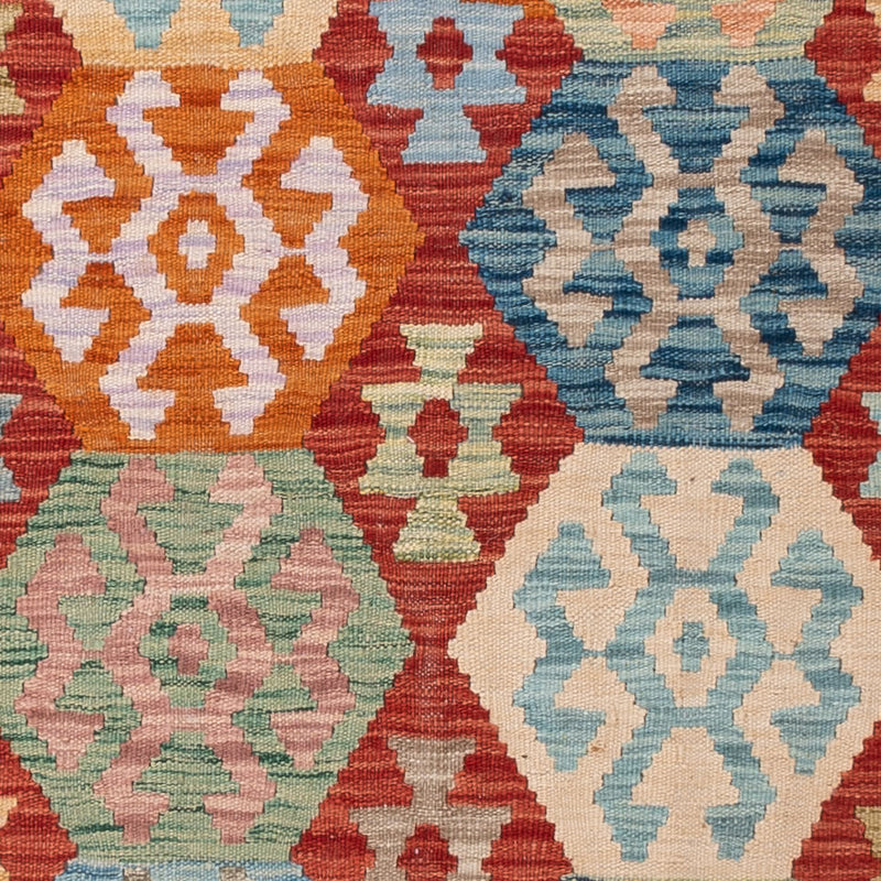 Kelim Rug - Splash - 194 x 156 cm - colorful